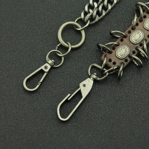 2026 New Personalized Simple Double Layered Men's Pants <b>Chain</b> Iron Metallic Color <b>Waist</b> Hanging <b>Chain</b> Wholesale Jewelry Trendy - Product Image 3