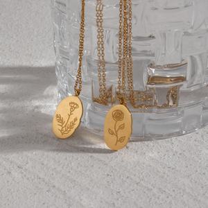 Collar con Colgante <span class=keywords><strong>de</strong></span> Piedra Natalicia <span class=keywords><strong>de</strong></span> 12 Meses, Diseño <span class=keywords><strong>de</strong></span> Flores <span class=keywords><strong>de</strong></span> Moda, Chapado en Oro <span class=keywords><strong>de</strong></span> 18K, Joyería <span class=keywords><strong>de</strong></span> Acero Inoxidable Resistente al Deslustre, Venta al por Mayor - Product Image 5