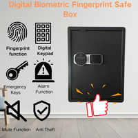 Stahl Home Security Biometrischer Finger abdruck Safe Groß für Geld Wohnheim mit programmier barem Tastatur schloss