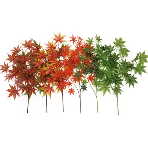 Factory hot sale wholesale artificial maple leaf artificial leaves can decorate home, restaurant and wedding