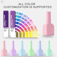 Bouteilles en verre OEM/ODM personnalisées avec logo, colorées, 12 ml, pour huile à cuticules, contenants vides pour art, avec bouchon, pinceaux, couche de finition et de base, gel UV, pour peinture