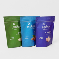 Op maat gedrukte, voedselveilige Doypack stand-up pouch met hersluitbare ziplock, van Mylar, voor noten, amandelen, pistachenoten en andere snacks.