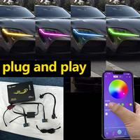 J ONE convient pour Toyota GR Supra A90 A91 CSL, panneau LED de feux de jour jaunes RGB, rouge, bleu, jaune citron, ambre
