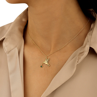 Collier personnalisé colibris avec pierre de naissance, en acier inoxydable plaqué or 18 carats, cadeau de Noël pour femme, étanche et inaltérable