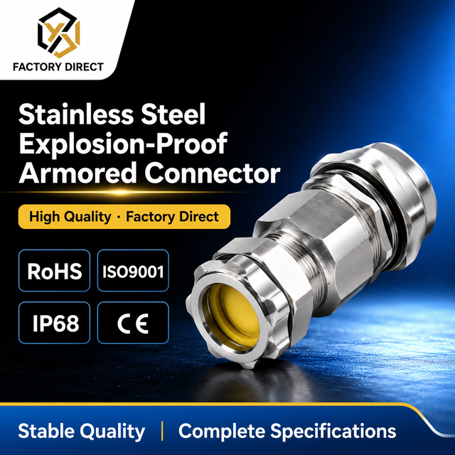 Hongjuesi Stainless Steel Explosion-Proof Armored Cable Gland G/M-Type Threaded Packing Gland Cable Seal BDM-III Model