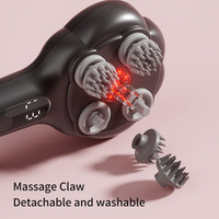 Elektrischer Kopfhautmassagekamm Rotlichttherapie Ätherisches Öl Spender 3-in-1 Vibrierende Haarwuchsbürste für dünner werdendes Haar