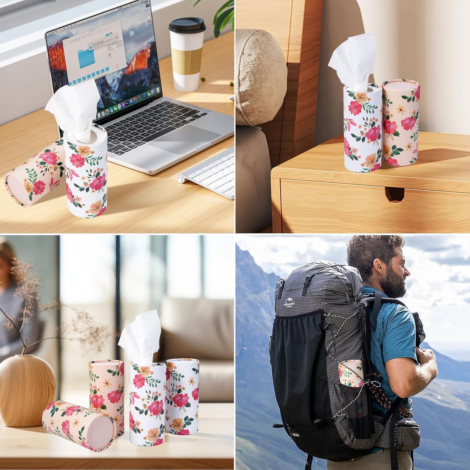 4-Pack Eco-Friendly 3-Ply Virgin Wood Pulp Car Tissues - Custom Manufacturer MQ-00514