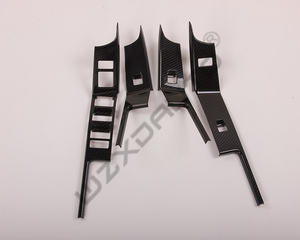 WZXD, 23 Uds., accesorios de coche de alta calidad, decoración <span class=keywords><strong>Interior</strong></span>, plástico de coche usado con Kits de carrocería chapados en carbono <span class=keywords><strong>2018</strong></span> para <span class=keywords><strong>VELAR</strong></span> - Product Image 4