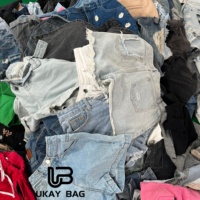 Vêtements d'été d'occasion pour femmes en gros – Shorts en jean usagés, jeans décontractés, styles variés, tendance, haute qualité, friperie en vrac