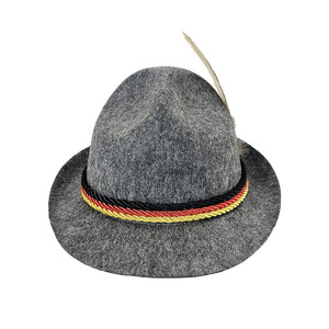Đức oktoberfest Panama Mũ <span class=keywords><strong>bavarian</strong></span> oktoberfest trang phục Mũ cảm thấy Fedora Retro Jazz mũ với lông - Product Image 3