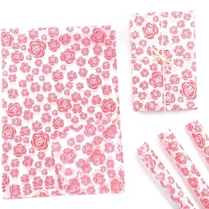 Papel de Envolver Personalizado, Desechable, Impermeable, Ecológico, con Diseño de Rosas <span class=keywords><strong>Rojas</strong></span> para el Día de San Valentín - Product Image 2