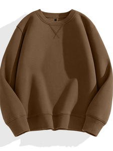 Veste Décontractée à Col Rond pour Homme, Couleur Unie, Surdimensionnée, Nouveau Style Américain, Printemps Automne - Product Image 3