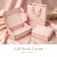 Kit d'emballage cosmétique complet avec sac cadeau personnalisé, papier de soie et autocollants pour l'expédition de commandes de cadeaux de marques de beauté