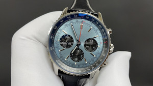 นาฬิกาข้อมือผู้ชาย BLS Factory 2023 ก.พ. รุ่นนักบิน ระบบโครโนกราฟ ตัวเรือนสแตนเลส แสดงปฏิทิน 6 วัน พร้อมพรายน้ำ - Product Image 4