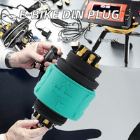 Connecteur Électrique M23 Autobloquant 10A DIN en Cuivre pour Véhicule Électrique, 2+1+5 Cœurs, pour Batterie Lithium de Stockage d'Énergie, Étanche, Type Aviation