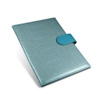 Portefeuille d'affaires personnalisé de luxe en cuir transparent à motif crocodile, format A4, pour hommes