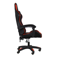 Chaise de jeu pivotante en métal Dilibee G8001FE Zero Gravity Cyber Cafe avec repose-pieds en cuir PU doré pour PC