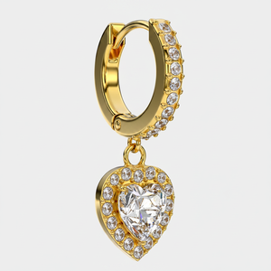 Pendientes ALMA para Mujer, Chapados en Oro de 28 mm, Hipoalergénicos, con Cristales, Color Dorado - Product Image 2