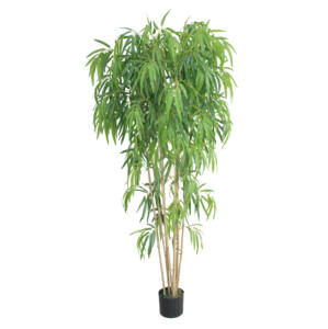 Árbol de Bambú <span class=keywords><strong>Artificial</strong></span> de Plástico con Aspecto Realista, Planta <span class=keywords><strong>Artificial</strong></span> Ecológica para Decoración de Interiores, 183 cm/1400 Hojas - Product Image 1