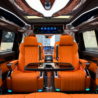Kit intérieur de luxe pour Mercedes Vito V300 W447 Orange, sièges pivotants, table, lit pliable à 180°, toit étoilé d'origine