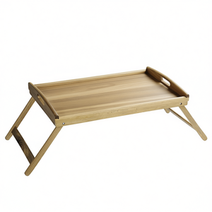 KESPER Serving And Bed <b>Tray</b> Acacia FSC Wood Folding Breakfast <b>Table</b> For In Bed Use - Product Image 2