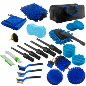 19PCS Car Interior Detailing Kit with Car Cleaning Wipes for