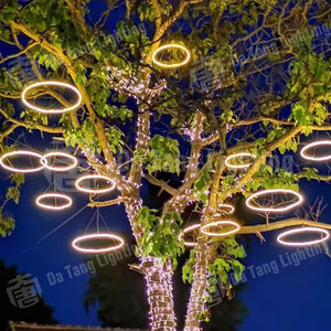 Tree Mounted Led <b>Circle</b> <b>Light</b> For Indoor/outdoor Holiday Decorations Even Illumination With Ip65 Customized Colors - Product Image 5