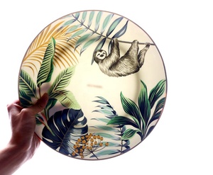Assiettes à dîner rondes en céramique, assiettes de fête à la maison assiettes à dîner en céramique motif Animal de la <span class=keywords><strong>Jungle</strong></span>, vaisselle européenne en porcelaine - Product Image 6