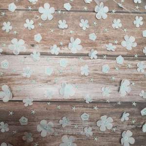 Tissu maille dentelle blanche maille découpée au laser fleur de prunier vêtements d'été pour enfants ours mignon utiliser 3d broderie dentelle maille tissu - Product Image 5