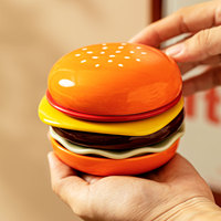 Sauce aromatisée au hamburger, assaisonnement, petit plat mignon en céramique compatible micro-ondes pour la maison, pour la sauce soja et le vinaigre de légumes