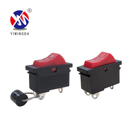 Interrupteur à Levier Rouge Bipolaire Trois Positions ON-OFF-ON PA66 Certifié CQC ENEC ROHS 10A 250VAC pour Pistolet Thermique Électrique