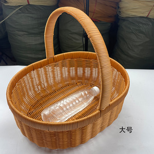 Panier à fruits tressé, panier de pique-nique, panier à œufs pour la maison, panier cadeau pour fleurs et panier de cueillette de fruits - Product Image 2