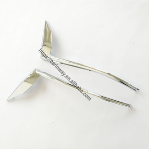 Para Kits de carrocería FJ120, carcasa de faro cromado completo, embellecedor de faro para tira de lámpara delantera FJ150 para Toyota Land Cruiser Prado 2018 - Product Image 4