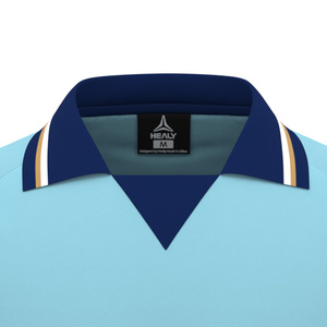 T-shirt ample respirant à col en V imprimé rayures HEALY, style streetwear, avec blocs de couleur, maillot de football personnalisé par sublimation - Product Image 4