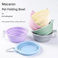 Usine en gros Portable extérieur chat artefact eau potable tasse d'alimentation 13*13*5.2cm 350ml chien animal de compagnie bol pliant