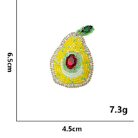 Applique en feutre PVC à coudre en forme de fruits 3D (citron, avocat, cerise) avec des perles, accessoires pour vêtements, sacs, chapeaux, couture à la main