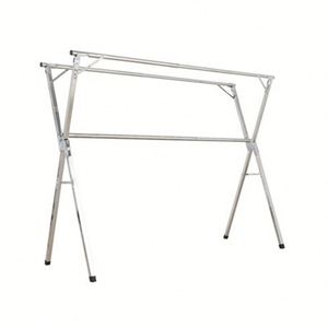 Estante de Secado de Ropa Retráctil de Metal Resistente y Económico con Doble Poste y Dos Niveles, Soporte de Lavandería Móvil - Product Image 4