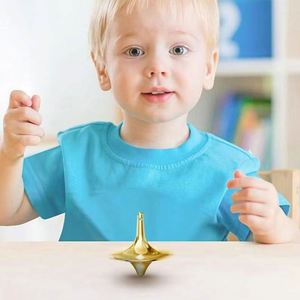 Toupie Gyroscopique Métallique Totem Film Populaire Argentée, Jouet Anti-Stress à Manivelle pour Enfants, Cadeau Idéal - Product Image 5