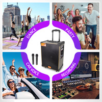 Subwoofer Portátil de Alta Potencia 40W Altavoz RGB para Karaoke y Fiestas en Casa con Micrófonos Dobles Mini Altavoz KTV de Fábrica