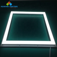 Plafonnier LED carré moderne pour bureau et salon, 48W, 595x595mm, en aluminium