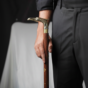 High Quality Modern Wooden Cane with Metal Handle Handmade <b>Environment</b>-Friendly Factory Direct Wholesale - Product Image 1