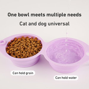 Bol en silicone pliable avec logo personnalisé pour animaux <span class=keywords><strong>de</strong></span> compagnie, plat d'alimentation portable <span class=keywords><strong>de</strong></span> qualité alimentaire pour chiens et chats pour les activités <span class=keywords><strong>de</strong></span> plein air - Product Image 6