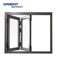 Fenêtre pliante horizontale Marché philippin Fenêtres pliantes en aluminium à coupure thermique Fenêtre pliante en aluminium de haute qualité