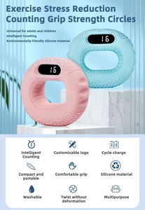 Anillo de Silicona Suave Portátil de Alta Calidad, Novedoso Equipo de Entrenamiento de Fuerza para Brazos, Círculo de Ejercicio con Contador, Agarrador de Mano - Product Image 4