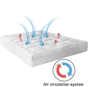 Queen king matelas de refroidissement surmatelas matelassé housse de protection hôtel coton 180x200 <span class=keywords><strong>90x200</strong></span> surmatelas microfibre - Product Image 4