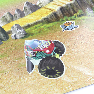 Kit d'activités autocollantes Monster Truck pour enfants, tapis de jeu pliable, autocollants <span class=keywords><strong>repositionnables</strong></span> et pages à colorier, jouet d'activités de voyage - Product Image 6