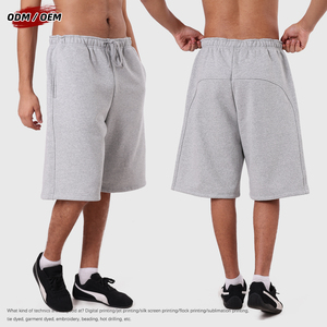 Pantalones Cortos de Forro Polar de 500g con Cordón, Estilo Americano, Casuales, hasta la Rodilla, para Hombre, Diseño Liso - Product Image 3