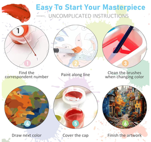 Pintura por Números DIY: <span class=keywords><strong>Paisajes</strong></span> de Edificios de Asia Central, Kit de Pintura al Óleo <span class=keywords><strong>para</strong></span> Adultos, Arte de Pared Hecho a Mano <span class=keywords><strong>para</strong></span> Principiantes - Product Image 6