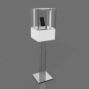 APEX Floor Standing Clear Acrylic Plinths Square Acrylic Pedestal Display Stand