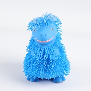 Nouveau jouet anti-stress transfrontalier en TPR, dinosaure de dessin animé à poils longs et paillettes, jouet créatif en caoutchouc souple pour jeunes (7-14 ans) - Product Image 6